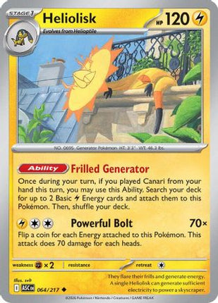 Heliolisk 064/217  - Reverse Holofoil ME Ascended Heroes - Uncommon