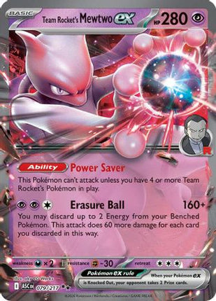 Team Rocket's Mewtwo ex 079/217  - Holofoil ME Ascended Heroes - Double Rare