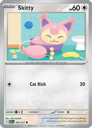 Skitty 165  - Reverse Holofoil ME Ascended Heroes - Common