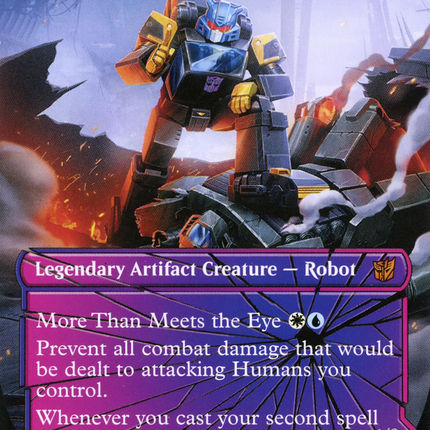 Goldbug, Humanity's Ally // Goldbug, Scrappy Scout (BOT-025) - Transformers: (shatteredglass, convertdfc) (Borderless) Foil