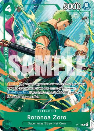 Roronoa Zoro (114) (P-114) - One Piece Promotion Cards Foil