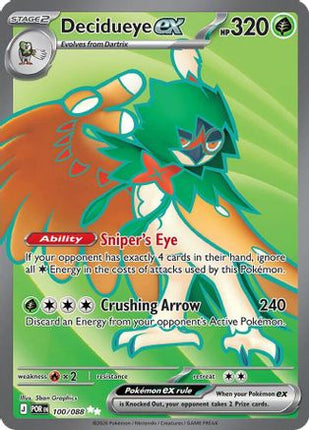 Decidueye ex 100/088  - Holofoil ME03 Perfect Order - Ultra Rare