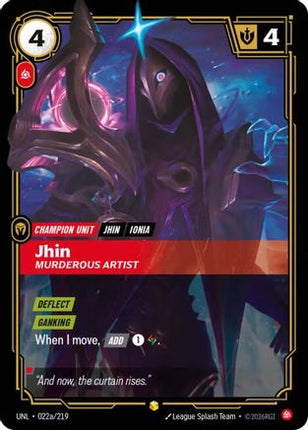 Jhin - Murderous Artist (Alternate Art) (022a/219) - Unleashed Foil