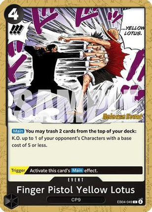 Finger Pistol Yellow Lotus (EB04-049) - Adventure on Kami's Island Release Event Cards