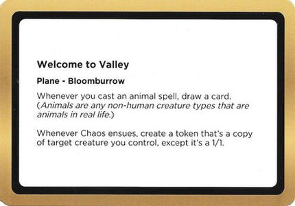 Welcome to Valley (Black Lotus Unknown Planechase) (OVER-) - Oversize Cards