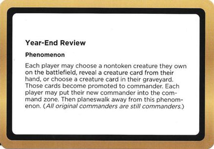 Year-End Review (Black Lotus Unknown Planechase) (OVER-) - Oversize Cards
