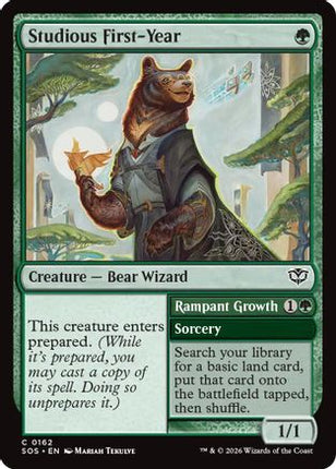 Studious First-Year (SOS-162) - Secrets of Strixhaven Foil