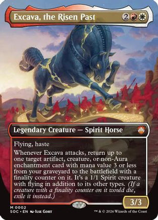 Excava, the Risen Past (Borderless) (SOC-002) - Commander: Secrets of Strixhaven