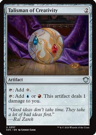 Talisman of Creativity (SOC-357) - Commander: Secrets of Strixhaven