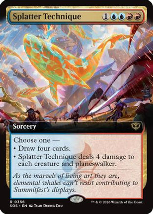 Splatter Technique (Extended Art) (SOS-356) - Secrets of Strixhaven Foil
