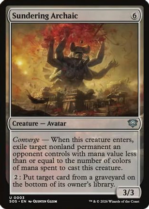 Sundering Archaic (SOS-003) - Secrets of Strixhaven Foil