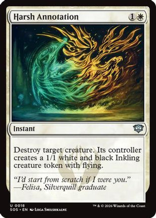 Harsh Annotation (SOS-018) - Secrets of Strixhaven Foil