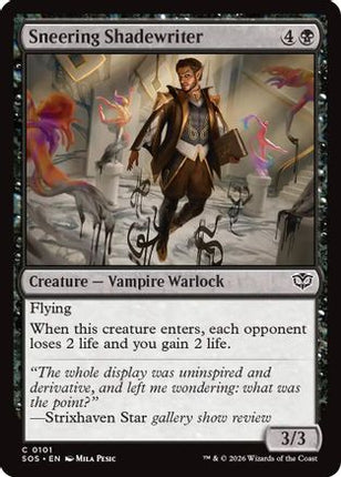 Sneering Shadewriter (SOS-101) - Secrets of Strixhaven Foil
