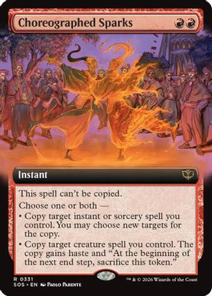 Choreographed Sparks (Extended Art) (SOS-331) - Secrets of Strixhaven Foil