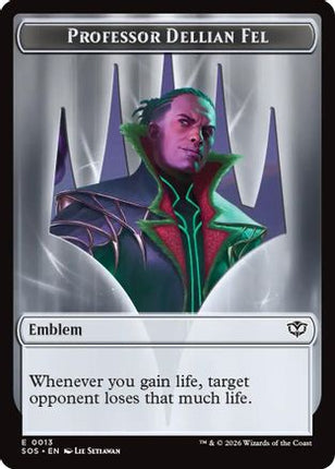 Professor Dellian Fel  // Pest (0008) Double-Sided Token (SOS-13 // 8) - Secrets of Strixhaven