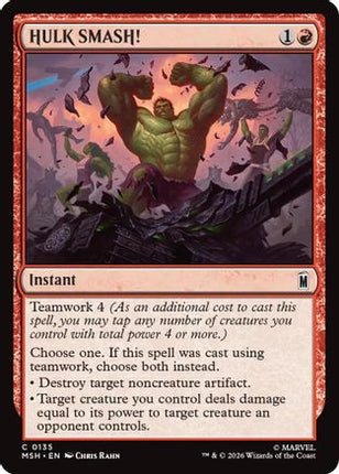 HULK SMASH! (MSH-135) - Marvel Super Heroes Foil