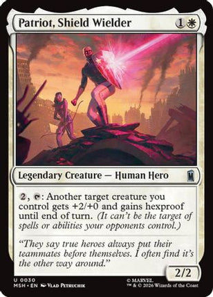 Patriot, Shield Wielder (MSH-030) - Marvel Super Heroes Foil