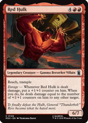 Red Hulk (MSH-149) - Marvel Super Heroes Foil