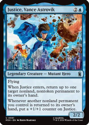 Justice, Vance Astrovik (MSH-061) - Marvel Super Heroes Foil