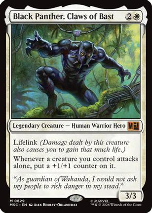 Black Panther, Claws of Bast (MSC-829) - Commander: Marvel Super Heroes Foil
