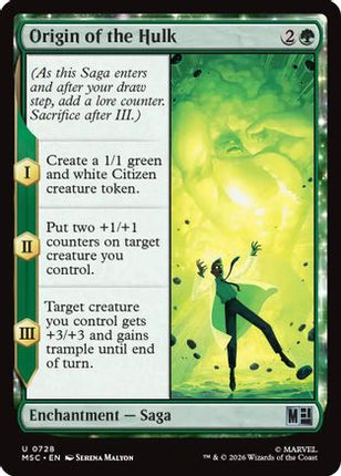 Origin of the Hulk (MSC-728) - Commander: Marvel Super Heroes Foil