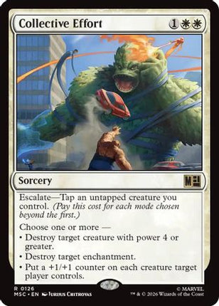 Collective Effort (Surge Foil) (MSC-126) - Commander: Marvel Super Heroes Foil
