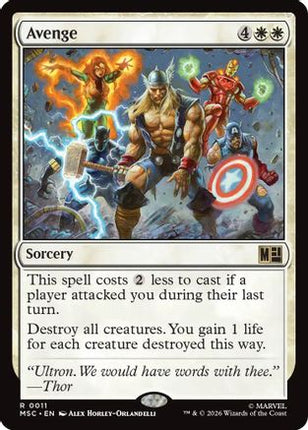 Avenge (Surge Foil) (MSC-011) - Commander: Marvel Super Heroes Foil