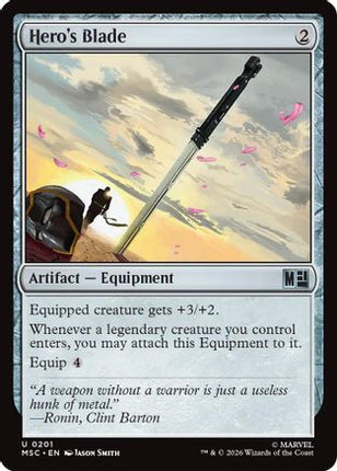 Hero's Blade (Surge Foil) (MSC-201) - Commander: Marvel Super Heroes Foil