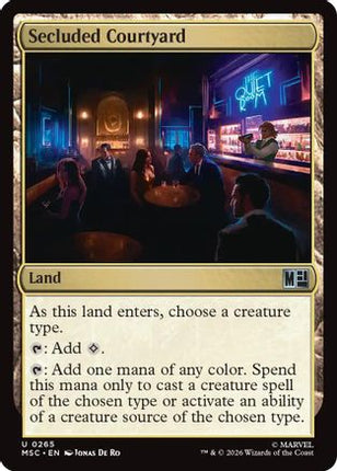 Secluded Courtyard (Surge Foil) (MSC-265) - Commander: Marvel Super Heroes Foil