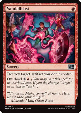 Vandalblast (Surge Foil) (MSC-168) - Commander: Marvel Super Heroes Foil