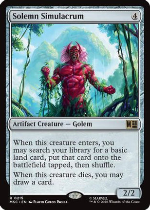 Solemn Simulacrum (Surge Foil) (MSC-215) - Commander: Marvel Super Heroes Foil