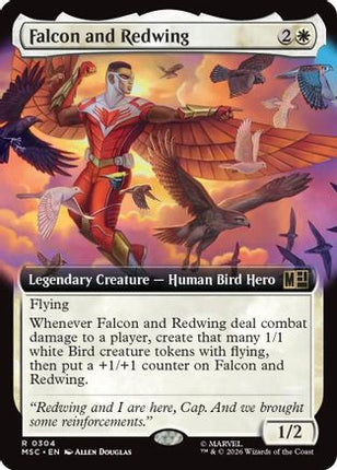 Falcon and Redwing (Extended Art) (MSC-304) - Commander: Marvel Super Heroes