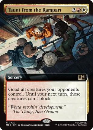 Taunt from the Rampart (Extended Art) (MSC-420) - Commander: Marvel Super Heroes