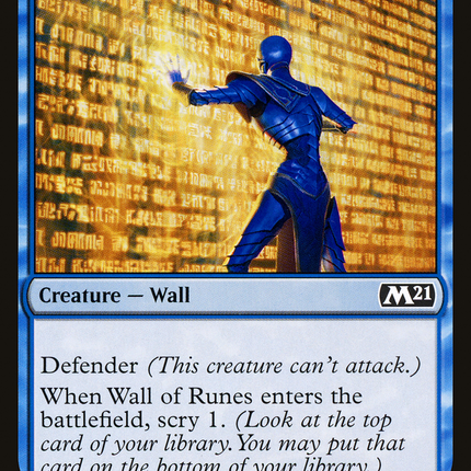 Wall of Runes (M21-085) - Core Set 2021 Foil