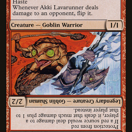 Akki Lavarunner // Tok-Tok, Volcano Born (CHK-153) - Champions of Kamigawa Foil