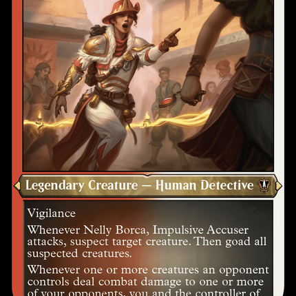 Nelly Borca, Impulsive Accuser (MKC-052) - Murders at Karlov Manor Commander Foil