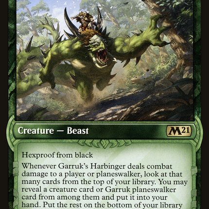 Garruk's Harbinger (M21-307) - Core Set 2021: (Showcase) Foil