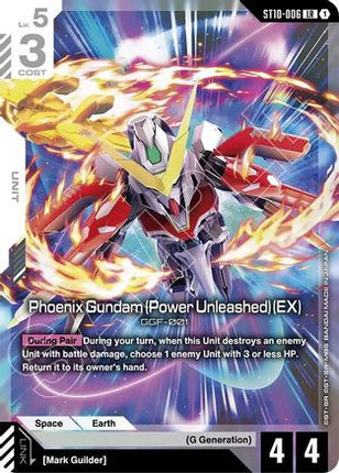 Phoenix Gundam (Power Unleashed) (EX) (ST10-006) - Starter Deck 10 Generation Pulse Holofoil