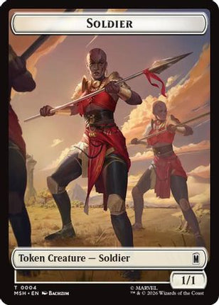 Soldier // Clue Double-Sided Token (MSH-004/017) - Marvel Super Heroes Foil