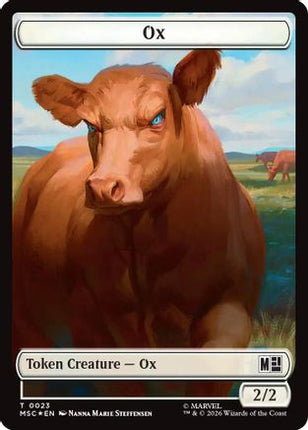 Ox (023) // Construct (030) Double-Sided Token (Surge Foil) (MSC-23 // 30) - Commander: Marvel Super Heroes Foil