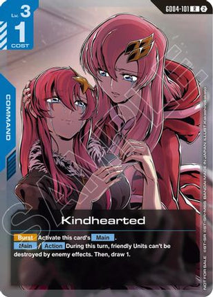 Kindhearted (Store Tournament Participation Pack 05) (GD04-101) - Gundam Promotional Cards Holofoil