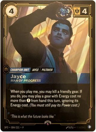 Jayce - Man of Progress (084/221) - Riftbound Organized Play Promotional Cards Foil