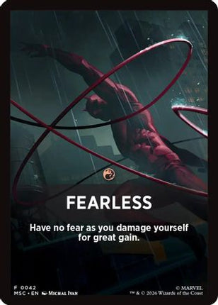 Fearless Theme Card (MSC-042) - Commander: Marvel Super Heroes