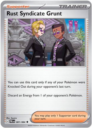 Rust Syndicate Grunt 081/084  - Reverse Holofoil ME05 Pitch Black - Uncommon