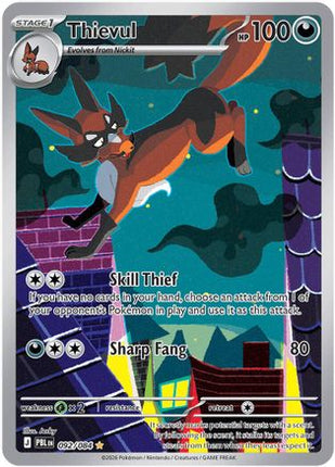 Thievul 092/084  - Holofoil ME05 Pitch Black - Illustration Rare