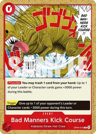Bad Manners Kick Course (OP04-016) - Starter Deck 31: RED Monkey.D.Luffy