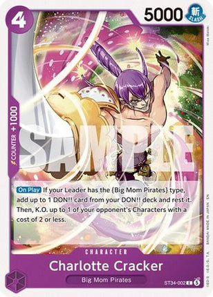 Charlotte Cracker (ST34-002) - Starter Deck 34: PURPLE Charlotte Katakuri