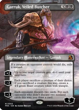 Garruk, Veiled Butcher (Borderless) (FRA-303) - Reality Fracture Foil