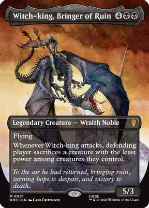 Witch-king, Bringer of Ruin (Borderless) (HOC-021) - The Hobbit: Eternal-Legal