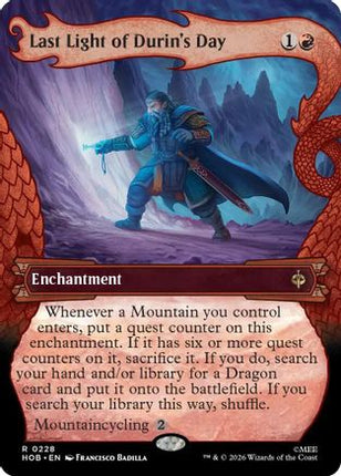Last Light of Durin's Day (Showcase) (HOB-228) - The Hobbit Foil